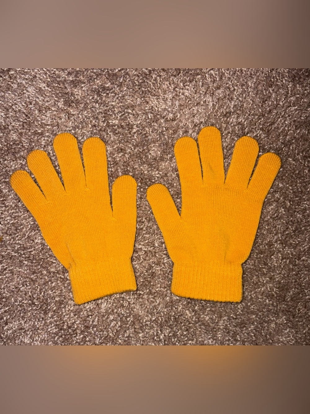 NWOT Dark Yellow Knit Mittens